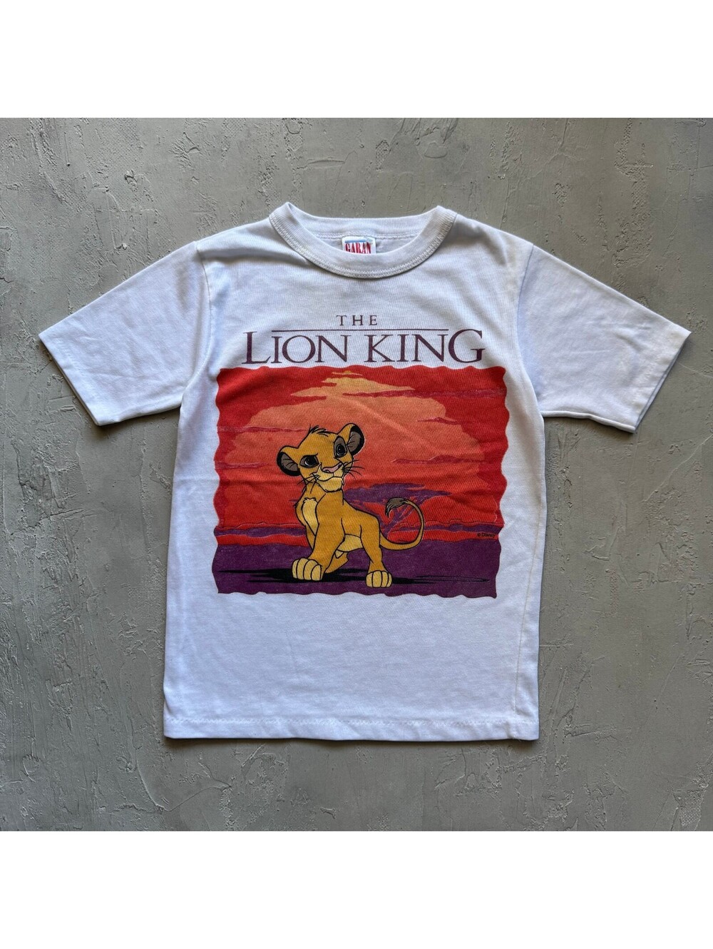 Vintage 1990s Kids Lion King Simba White Single Stitch T Shirt Size 7